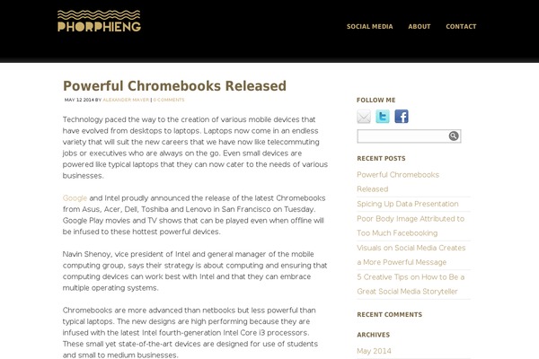 WordPress website example screenshot