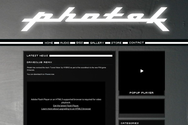 photek.fm site used Photek
