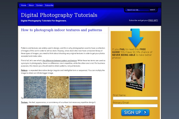 WordPress website example screenshot