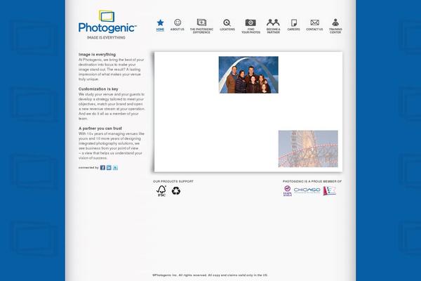 Photogenic theme site design template sample