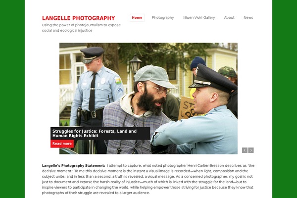 photolangelle.org site used Portfolio