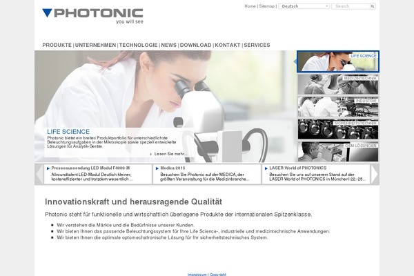 Photonic theme site design template sample