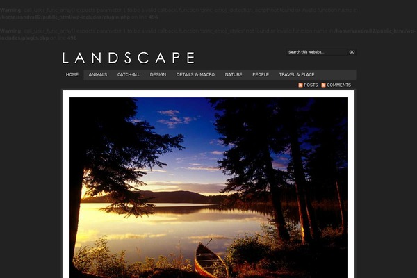 Landscape theme site design template sample