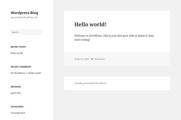 WordPress website example screenshot