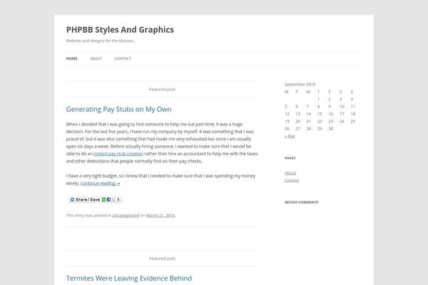 Twenty Twelve theme site design template sample