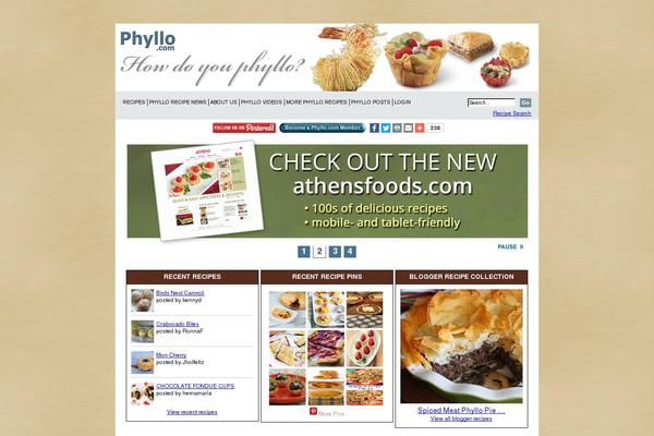 phyllo.com site used Athens-foods