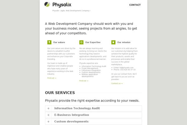 physalix.com site used Physalix
