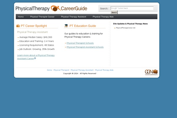 physicaltherapycareer.net site used Lifestyle 4.0