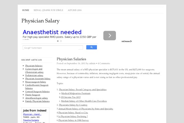 WordPress website example screenshot