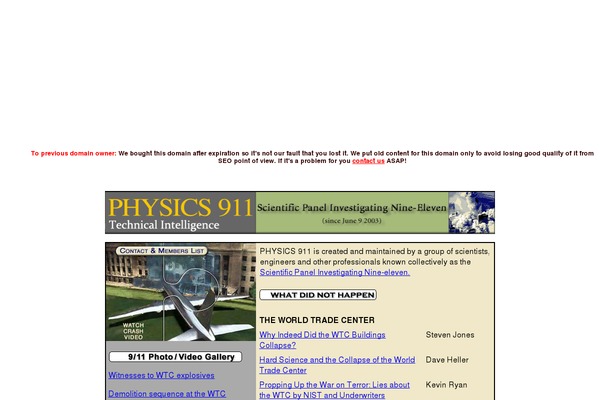 physics911.ca site used Jonah