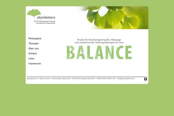 physiobalance.biz site used Physio-theme