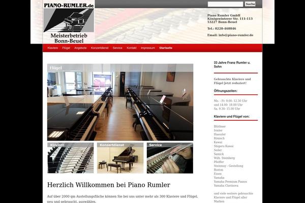 Piano theme site design template sample