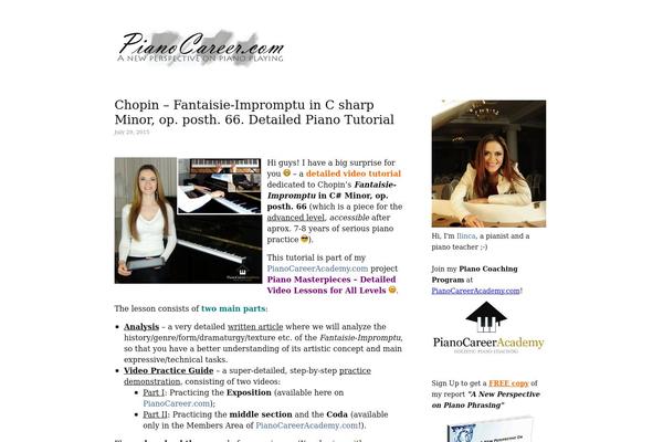 pianocareer.com site used Catalyst