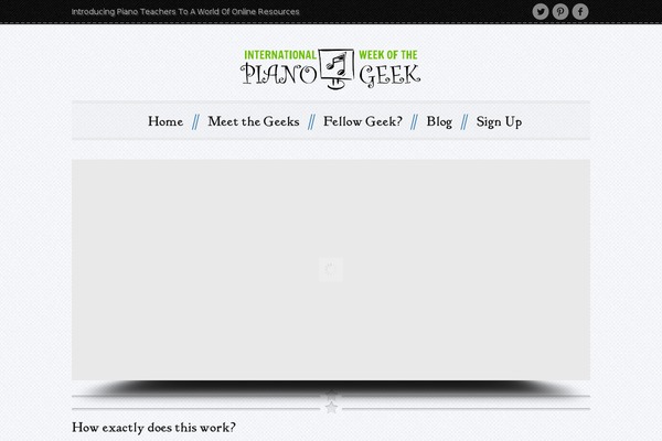 pianogeekweek.com site used Hipster