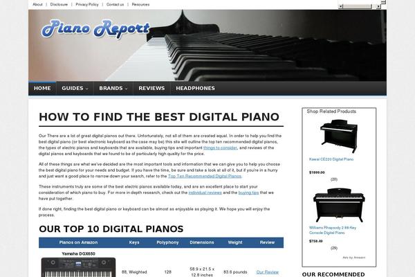 Piano theme site design template sample