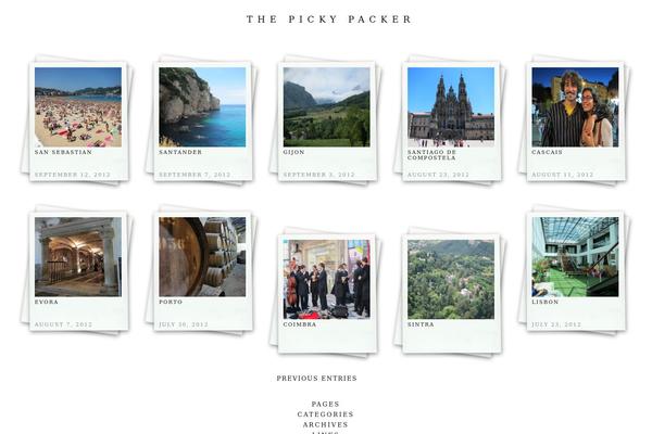 Polaroids theme site design template sample
