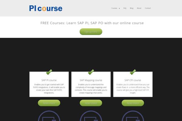 picourse.com site used OptimizePress theme
