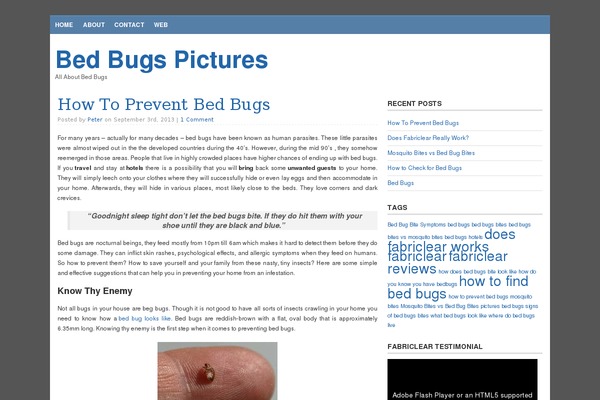 picturesbedbugs.org site used WP Perfect