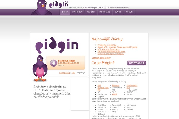 pidgin.cz site used Pidgin