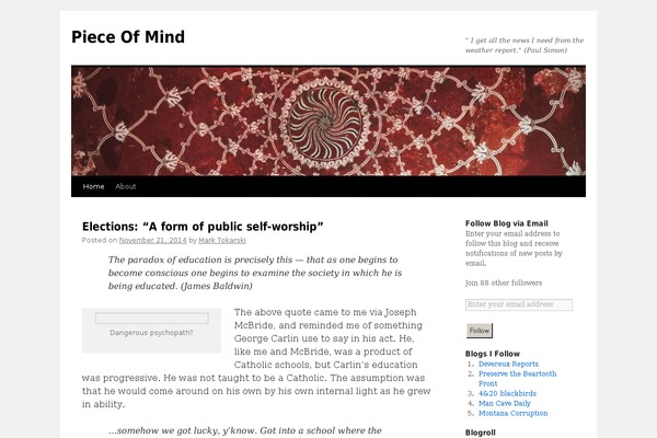 WordPress website example screenshot