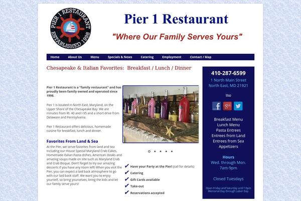 pier1restaurant.com site used Twentytwelve-child