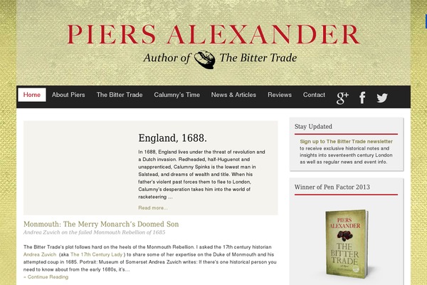 piersalexander.com site used Back_to_front_author