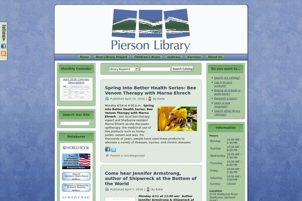 piersonlibrary.org site used Piersonnew
