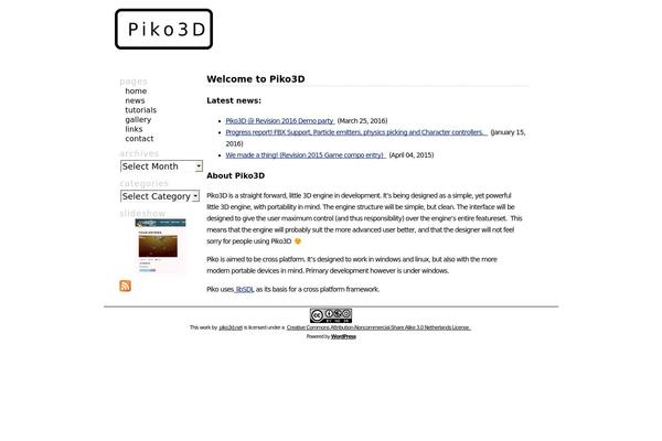 piko3d.net site used Piko3d