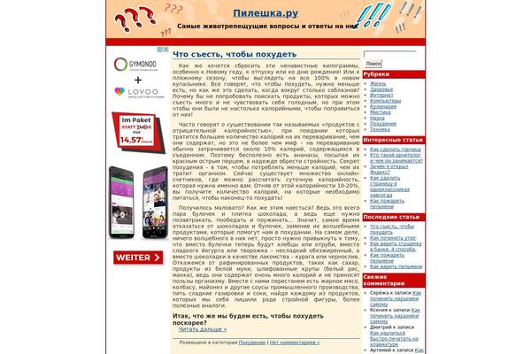 pileshka.ru site used Pileshka