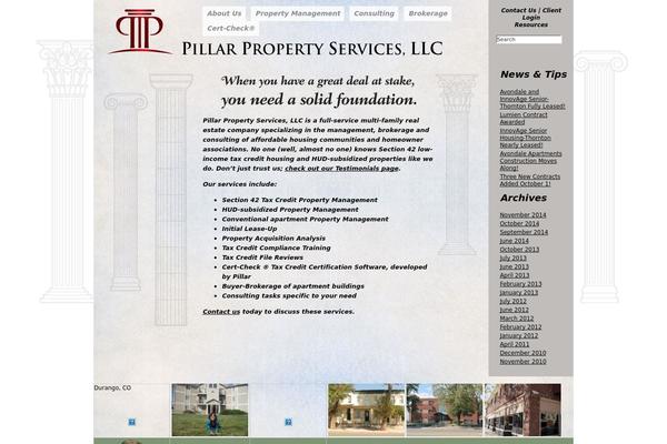 Pillar theme site design template sample