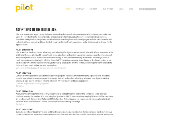 pilot.de site used Pilot-website