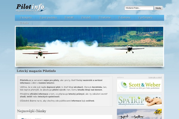 pilotinfo.cz site used Pilotinfo