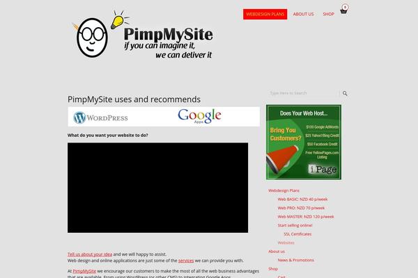 pimpmysite.co.nz site used Fruitful