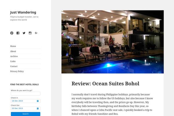 Twenty Fifteen theme site design template sample