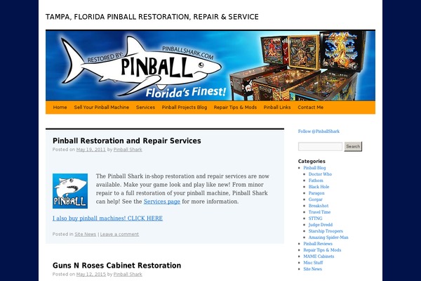 pinballshark.com site used Pinballshark