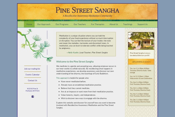 pinestreetsangha.org site used Pinestreetsangha