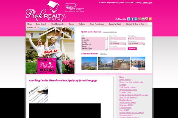 pinkrealty.com site used Pinkrealtytheme