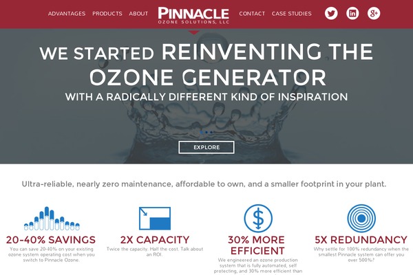 Pinnacle theme site design template sample