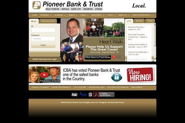 Pioneer theme site design template sample