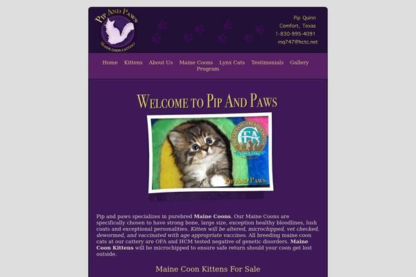 pipandpaws.com site used Mainecoons