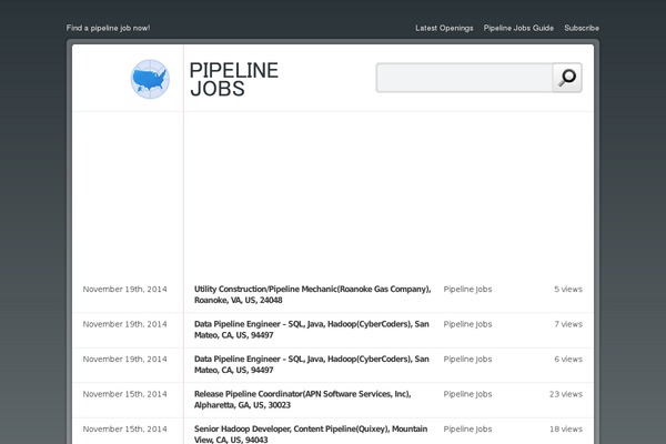 pipelinejobs.org site used Pipeline