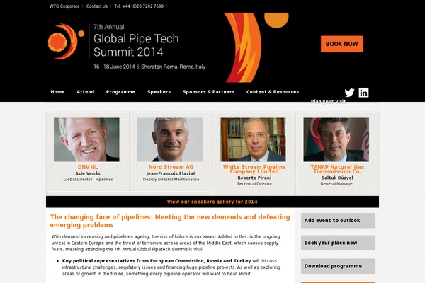 pipetechsummit.com site used Theme101