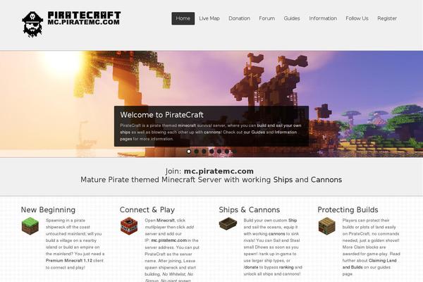 piratemc.com site used Piratecraft