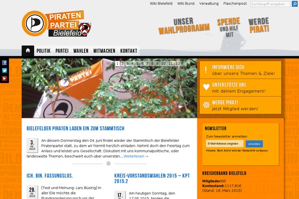 Piratenkleider theme site design template sample
