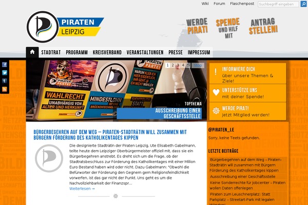 Piratenkleider theme site design template sample