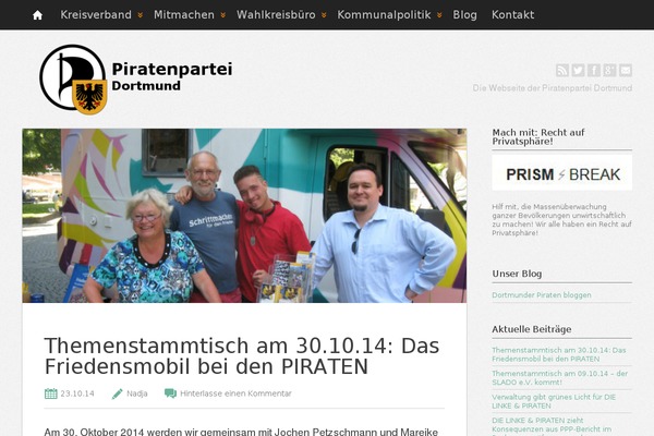 piratenpartei-dortmund.de site used Scapegoat-master