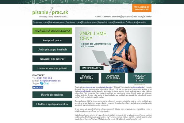pisanieprac.sk site used Twentyten-bck