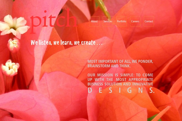 Pitch theme site design template sample