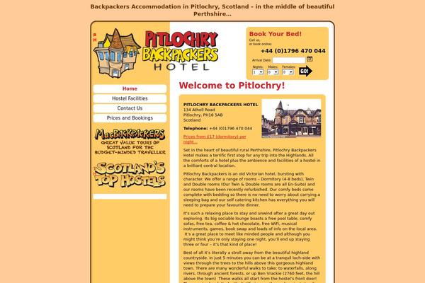 pitlochrybackpackershotel.com site used Hostel