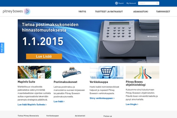 pitneybowes.fi site used Pitneybowes